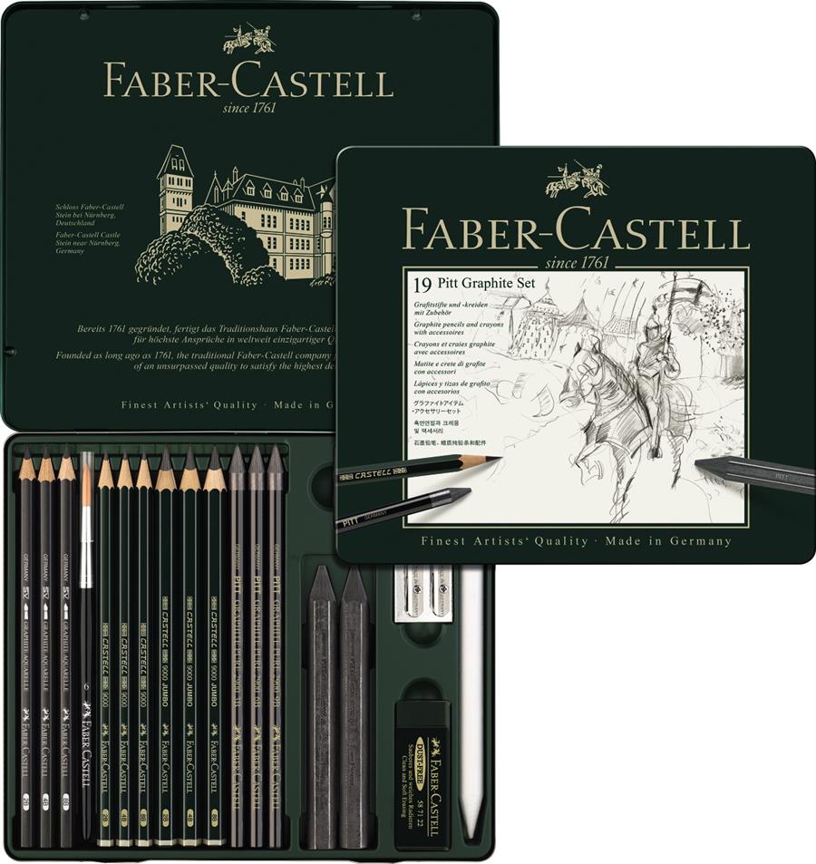 Set Pitt monochrome grafit 19buc Faber Castell