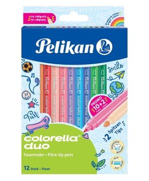 Carioca 2 capete Pelikan Colorella Duo 12 culori