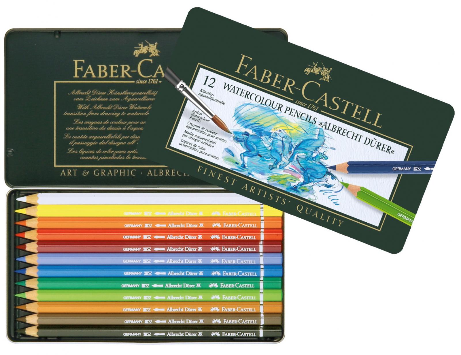 Creioane colorate acuarela Albrecht Durer Faber Castell 12 culori