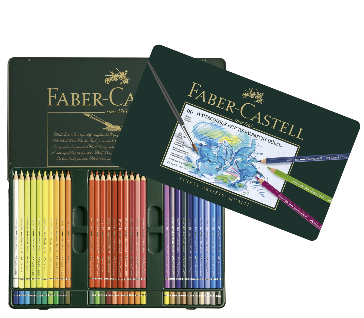 Creioane colorate acuarela Albrecht Durer Faber Castell 60 culori
