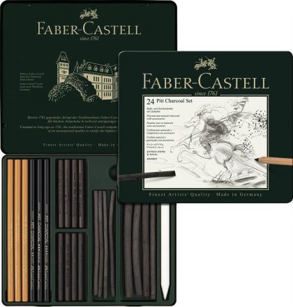 Set Pitt Monochrome Carbune 24buc Faber Castell
