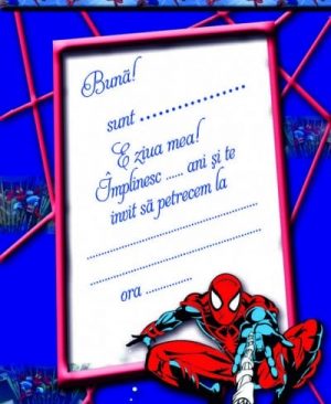 Invitatii party Spiderman