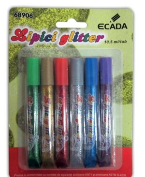 Lipici glitter Ecada set 6