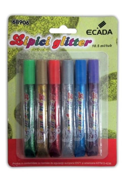 Lipici glitter Ecada set 6