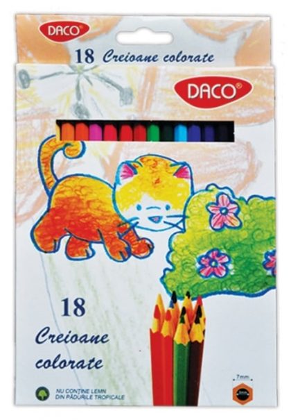Creioane color 18 culori Daco