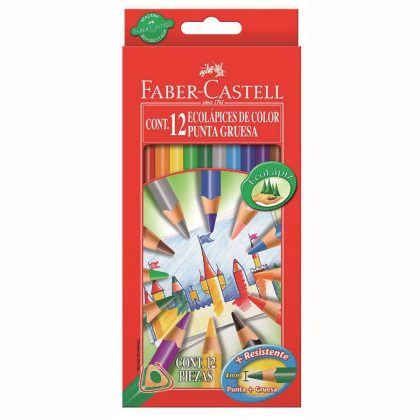 creioane colorate eco faber castell mina groasa