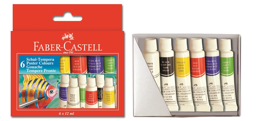 Tempera 6 culori Faber Castell