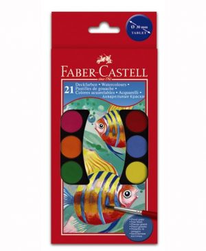 Acuarele 21 Culori Faber Castell 30mm