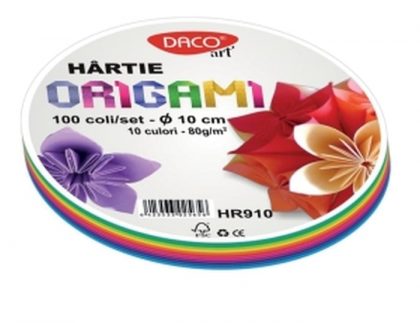 Hartie origami rotunda 10cm 100/set Daco