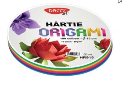 Hartie origami rotunda 15cm 100/set Daco