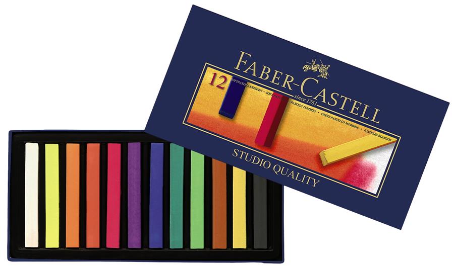 Creioane pastel soft Faber Castell 12 culori
