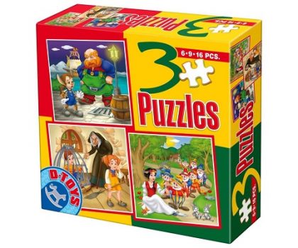 puzzle basme 6-9-16 piese D-Toys
