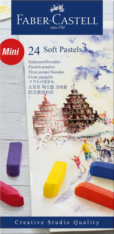 Creioane pastel soft Faber Castell 24 culori mini