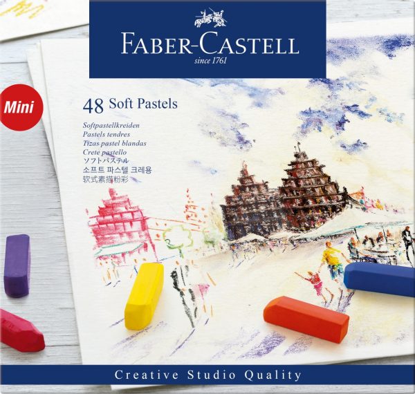 Creioane pastel soft Faber Castell 48 culori mini