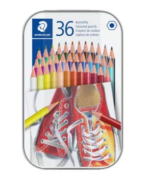 Creioane colorate Staedtler set cutie metal 36 culori