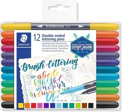 Marker Staedtler cu capat dublu 12buc/set
