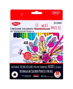creioane colorate 48 culori daco