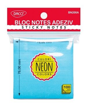 Notes Adeziv 76x76mm Neon Daco