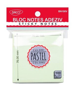 Notes Adeziv 76x76mm Pastel Daco