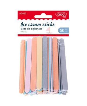Accesorii craft bețe de-nghețată Pastel DACO