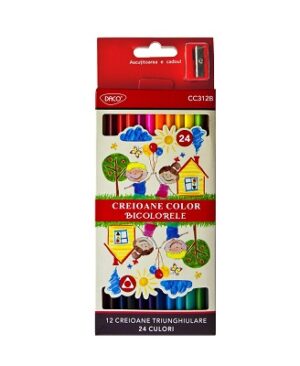 Creioane color Set 12 bicolor Daco