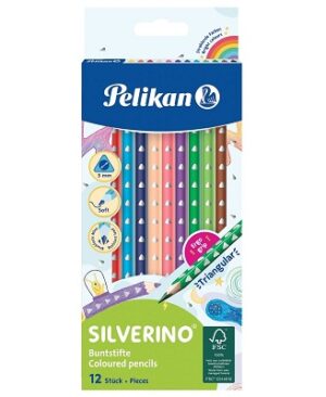 Creioane colorate Set 12 Silverino