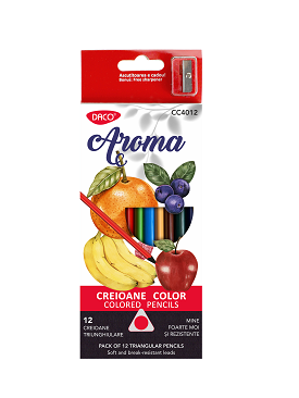 Creion color 12 culori parfumate Aroma DACO