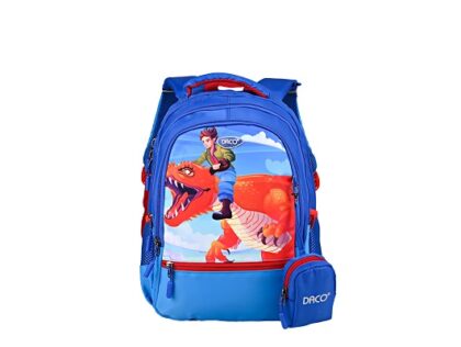 Ghiozdan 38 cm motiv DinoOrange DACO