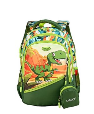 Ghiozdan 38 cm motiv DinoVerde DACO