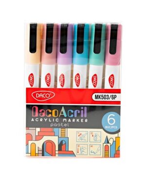 Marker acrilic set 6 pastel DACO