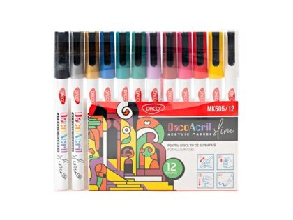 Marker acrilic slim set 12 DACO