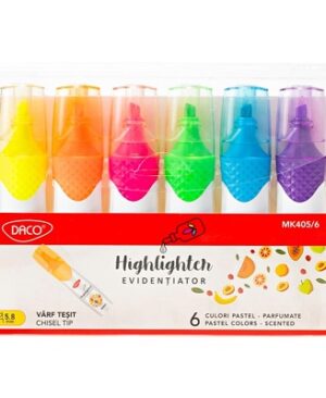 Marker evidențiator set 6 parfumat DACO