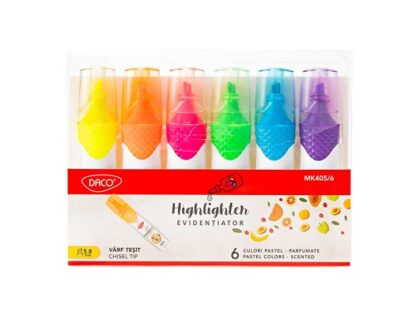 Marker evidențiator set 6 parfumat DACO
