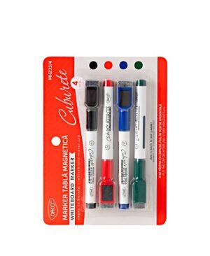 Marker tablă magnetică set 4 Cuburete DACO