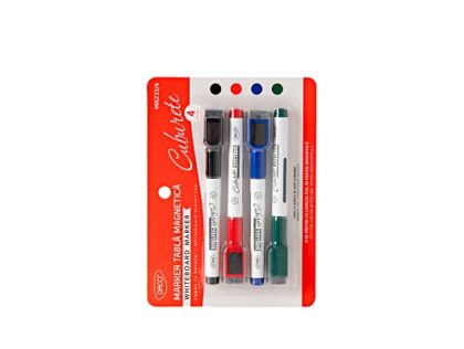 Marker tablă magnetică set 4 Cuburete DACO