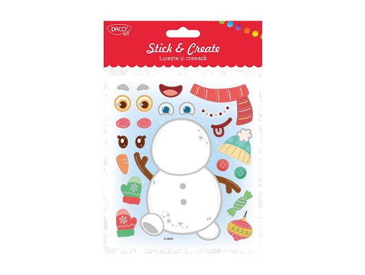 Abțibild Omul de zăpadă Lipește și creează DACO Abțibild Omul de zăpadă Daco