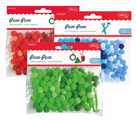 Accesorii craft Pom pom Set 120 DACO Accesorii craft Pom pom Set 120 DACO